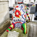 This cat was created by Niki de Saint Phalle for the grave of Ricardo Menon, her assistant